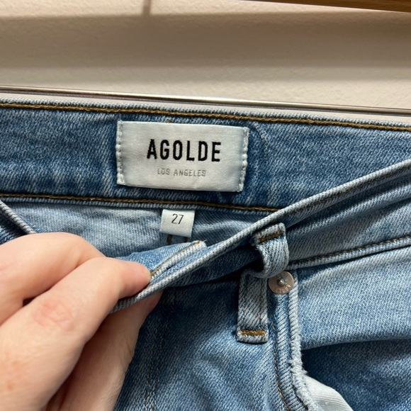 Agolde Sophie Mid Rise Ankle Jeans light wash, size 27 - Picture 5 of 8